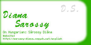 diana sarossy business card
